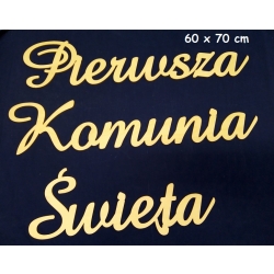 SKLEJKA #3mm Pierwsza Komunia Święta  /DUŻY  DEKOR na ścianę, zasłonę itp. / 6250