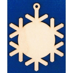 SKLEJKA #3mm Śnieżynka 20cm  (nr.2) , średnica koła 11cm