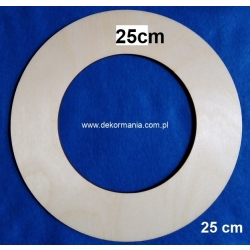 SKLEJKA #3mm Obręcz 25cm, koło 25, ramka obręcz szeroka np; na wianek, stroik b/o