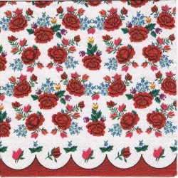 Serwetka  -3229-    drobne maki haft