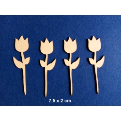 BEERMATA #1,5mm Tulipan 7,5x2cm  / 10szt /  scrap, birmata / 5521