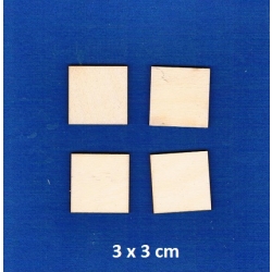 SKLEJKA #3mm Kwadraty 3x3cm   (  komplet  4szt  ) kwadrat 3x3cm / 4545
