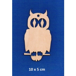 SKLEJKA #3mm Sowa 10x5cm , sowa na gałęzi, zawieszka sowa / 0215 / leśne