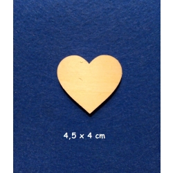 SKLEJKA #3mm Serce 4,5x4cm klasyczne równe , serduszko 4,5cm / 0505