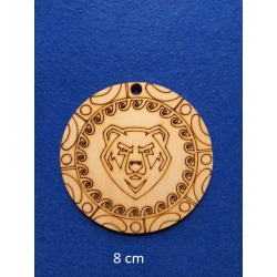 SKLEJKA #3mm Medal 8cm , niedźwiedź, miś, koło 8cm, zawieszka 8cm