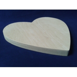Serce  proste   20x19,5 cm  , sklejka grubość 1,5cm