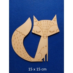 SKLEJKA #3mm Lis 15x15cm , lisek / seria zwierzątka leśne / 0808