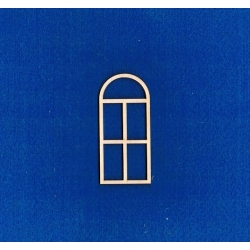 Okno,okienko, rama okna , półłuk  7,5x 3,5 cm  (nr 3)  , sklejka
