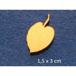 SKLEJKA #3mm Listek 3x1,5cm , liść mini / 0303