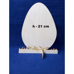 Jajko 21cm z trawą   / SKLEJKA  #3mm , jajko na trawce