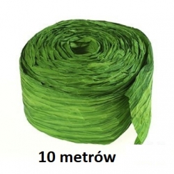 Wstążka Papierowa   10m /szer:7-8cm    ZIELONA  / 0255  bibuła gufrowana
