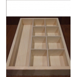 Pojemnik,przybornik, organizer  31,2x21x4,3cm - 9 PRZEGRÓDEK, pudełko gramatyczne ,przegrodami