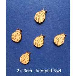 SKLEJKA #3mm Biedronka 2x3cm / komplet 5szt  / 0505