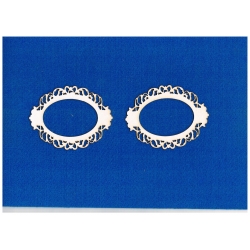 BEERMATA #1,5mm  Owal , ornament , ramka 10x7,5cm ozdobna , ażurowa  2sztuki,  birmata,tekturka