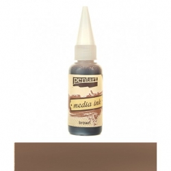 PENTART TUSZ ALKOHOLOWY, TUSZ MEDIA INK 20 ml / BRĄZ / 0902