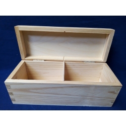 Herbaciarka 2 podłużna WYSOKA , pudełko z 2 przegrodami  23,5x9x9cm , 2 przegrody , pudełko na herbatę / H2 wysoka