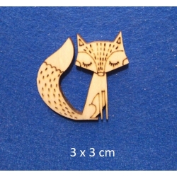 SKLEJKA #3mm Lis 3x3cm , lisek   / seria zwierzątka leśne / 1616