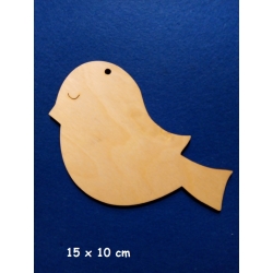 SKLEJKA #3mm Ptaszek 15x10cm  Dekormania  / oczko, zawieszka  / 2555