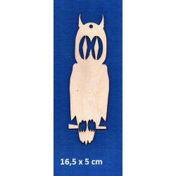 SKLEJKA #3mm Zakładka do książki SOWA 16,5x5cm / zawieszka  sowa bez graweru, zakładka 16,5cm / 3053