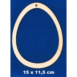 Jajko obręcz 15x11,5cm , zawieszka / SKLEJKA #3mm