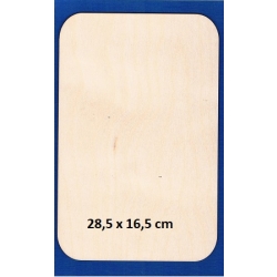 SKLEJKA #3mm Podkładka 28,5x16,5cm , deseczka 28,5x16,5cm zaokrąglone boki / 5353