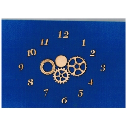 Cyfry zegarowe  1,5cm  + ozdobne  trybiki 4szt