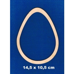 Jajko obręcz 14,5x10,5cm / SKLEJKA #3mm