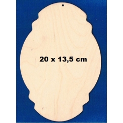 Tabliczka  20x13,5cm z otworem, zawieszka ozdobna , deseczka / SKLEJKA #3mm