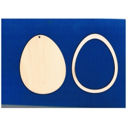 SKLEJKA #3mm Jajko 14x10,5cm szerokie z ramką  szerokość ramki 0,7cm