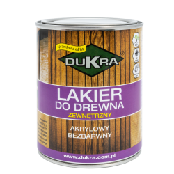 LAKIER do drewna  ZEWNĘTRZNY  akrylowy bezbarwny  -  połysk    200ml , lakier połysk