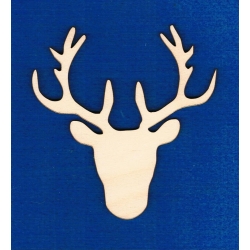Głowa renifera  10x9,5cm    , jeleń , renifer , wąskie rogi, poroże