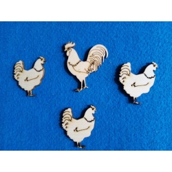 SKLEJKA #3mm Kury 5x4cm Kugut 7,5x6,5cm / Wielkanoc , wzory kuchenne, kurka grawer / 0215