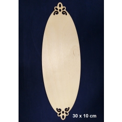 SKLEJKA #3mm Owal 30x10cm ażur, tabliczka ażurowa 30x10cm / 6100