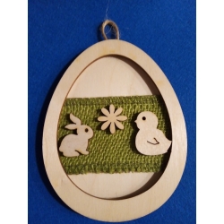 SKLEJKA #3mm  Jajko 12,5x9,5cm  z ramką komplet. / 12874