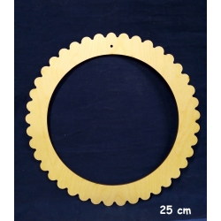 SKLEJKA #3mm Koło 25cm , obręcz 25cm, sznurki, makrama, koło kwiatek z otworem / 8808
