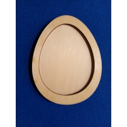 SKLEJKA #3mm  Jajko 12,5x9,5cm  z ramką komplet. / 12874