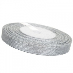 22mb  / Tasiemka,wstążka brokatowa szer: 12mm  SREBRNA , metaliczna