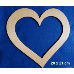 SKLEJKA #3mm Serce 20x21cm serce ramka , makrama