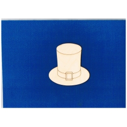 Kapelusz , cylinder 10x9,5 cm , sklejka grubość 3mm.