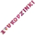 Baner 1 Urodzinki Różowy Dla Dziewczynki , 1 roczek ,  dł 160cm , wys:liter  15cm , roczek