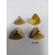 Narożnik 1,5cm mosiądzowany bok 1,5cm bez otworów / okucia metalowe do pudełek / KOMPLET 4szt k:ZŁOTY/ 0260