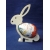 Zajączek Wielkanocny  12x10cm  , podstawka na jajko h- 6cm  , sklejka grubość 1,6cm , zając