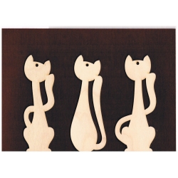 Zakładka,zakładki komplet koty  (1, 2, 3)  h-16,5  cm